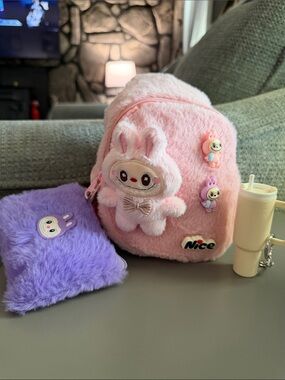 Labubu Sling bag with coin purse and chap stick holder
